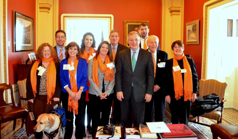 U.S. Senator Dick Durbin (D-IL) met with Illinois Chapter of the Multiple Sclerosis Society to discuss biomedical research.